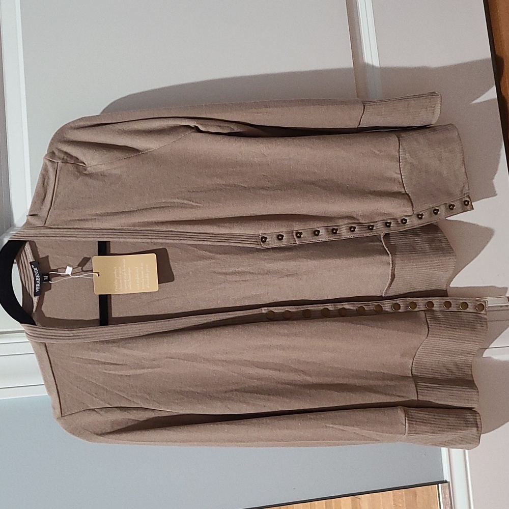 Long Sleeve Snaps Button Down V Neck Cute Knit Sweater Cardigan
